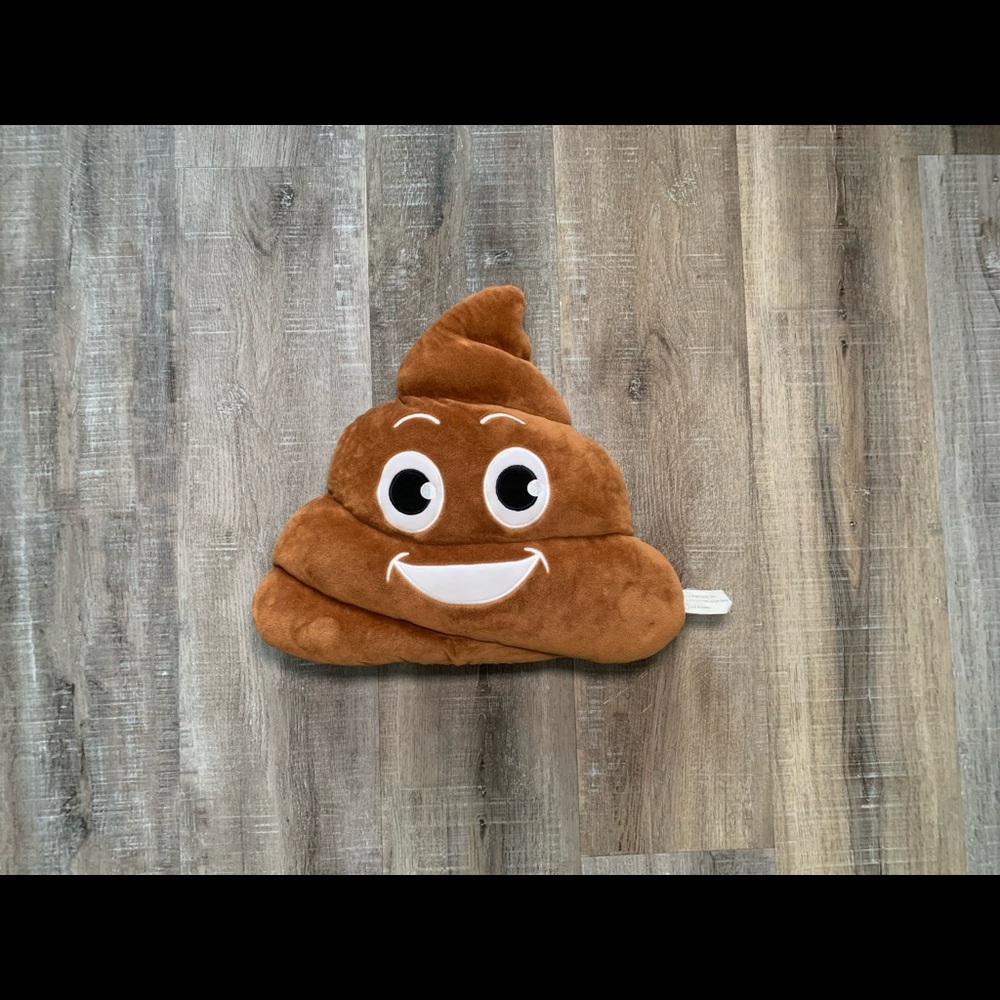 Poop Emoji Pillow 14” by 12”